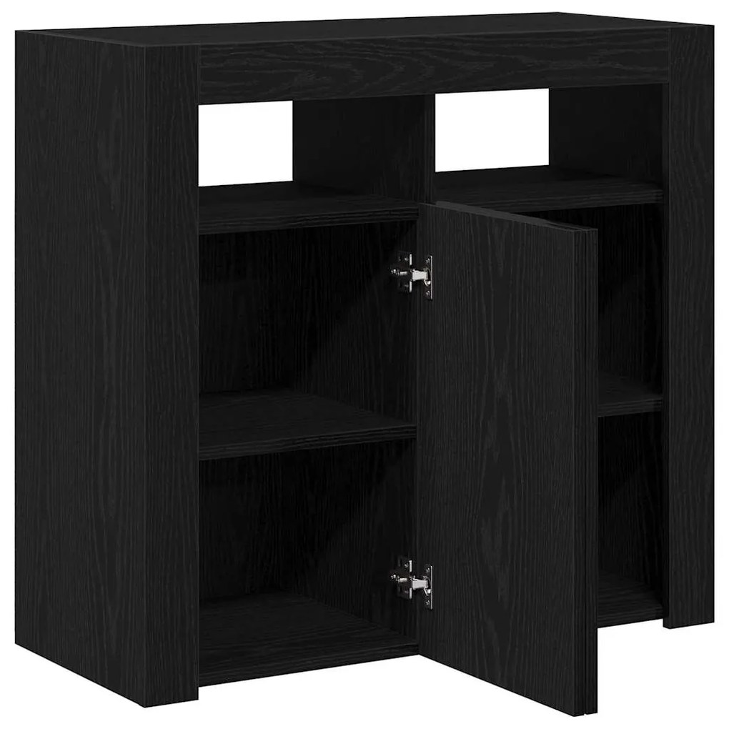 vidaXL Πλαϊνό γραφείο Μαύρη Οξυά 80 x 35 x 75 cm Επεξεργασμένο ξύλο