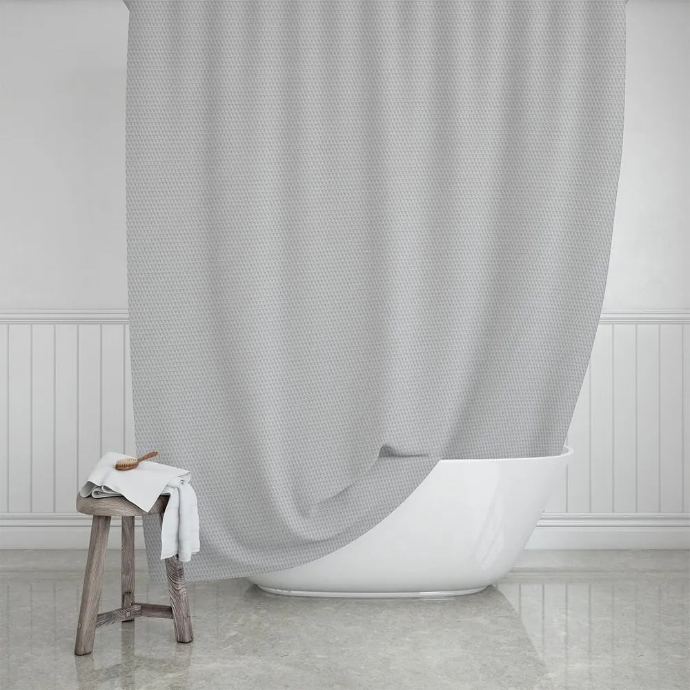 Κουρτίνα Μπάνιου Camellia 02-28107 180x200cm Mist Estia 180Πx200Υ Πολυέστερ