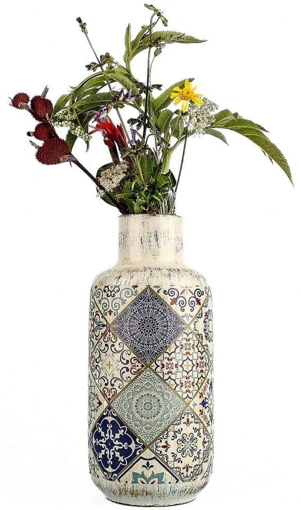 Βάζο 697ELD1208 Φ11x26cm Multi Aberto Design Ceramic
