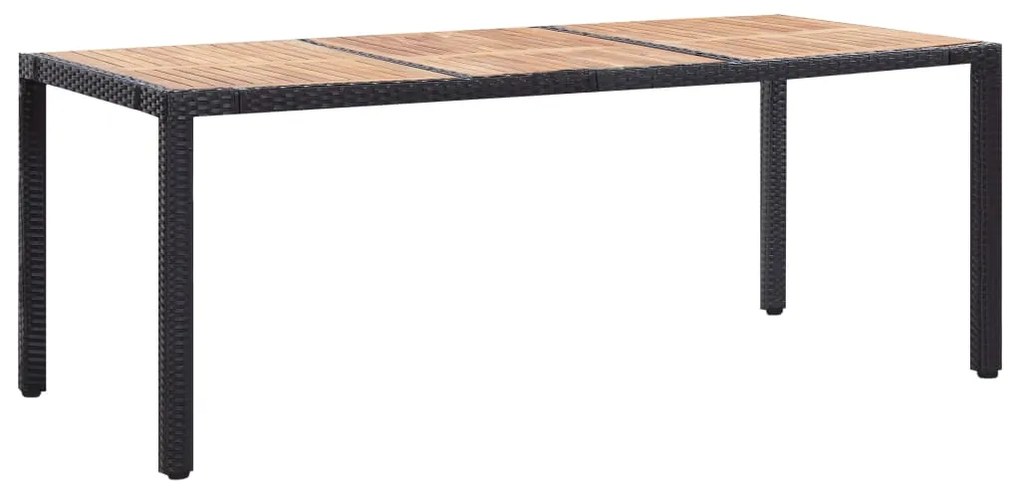 vidaXL Σετ Τραπεζαρίας Εξ. Χώρου 9 τεμ. Μαύρο Συνθ. Ρατάν με Μαξιλάρια