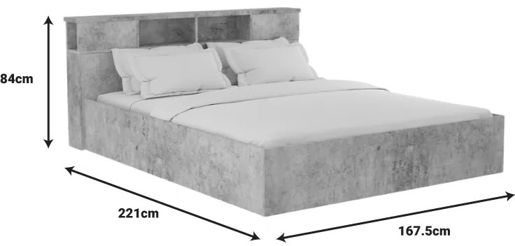 Φοιτητικό πακέτο επίπλων υπνοδωματίου OLYMPUS B pakoworld σετ 5τεμ σε antique ανθρακί απόχρωση