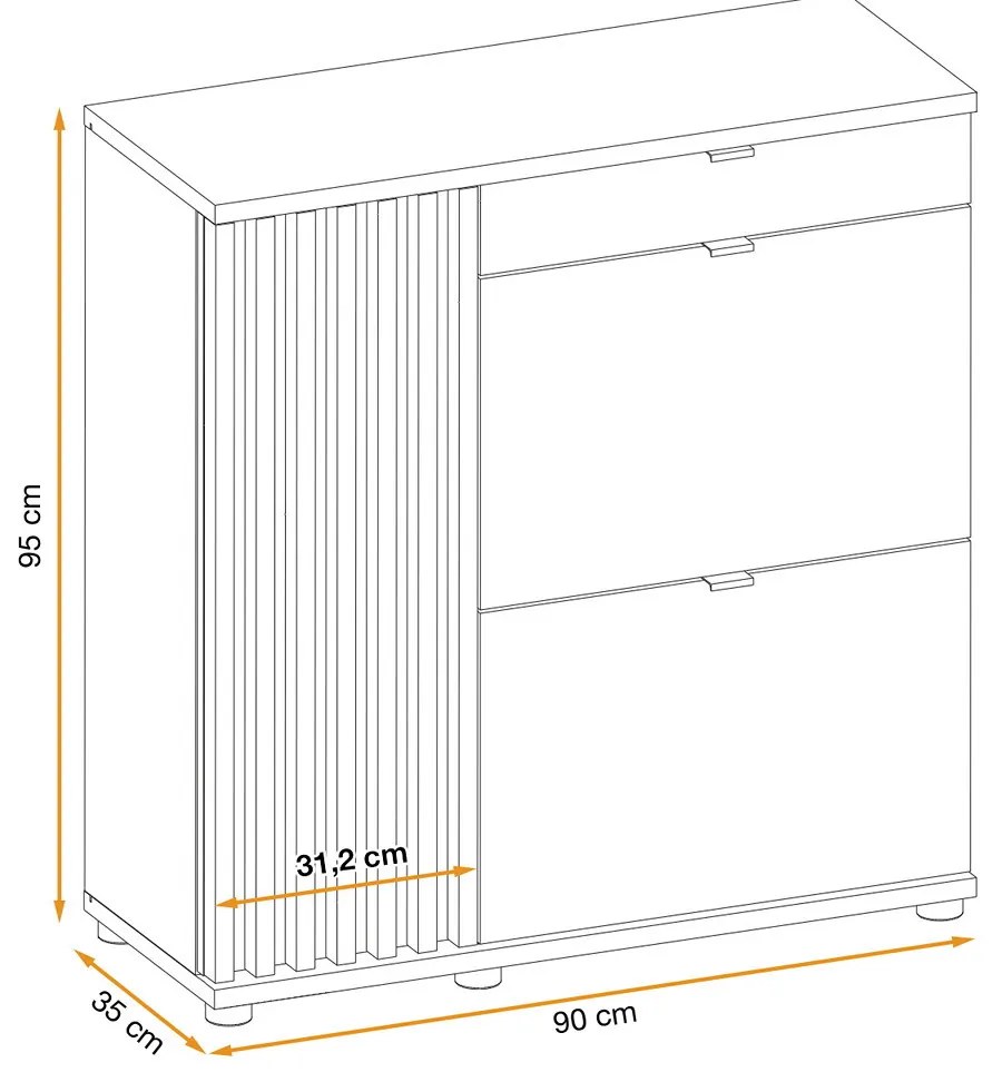 Swap XIX Σύνθεση Καφέ δρυς 280x180x40