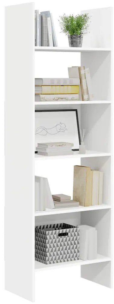 vidaXL Βιβλιοθήκη Λευκή 60 x 35 x 180 εκ. από Επεξ. Ξύλο