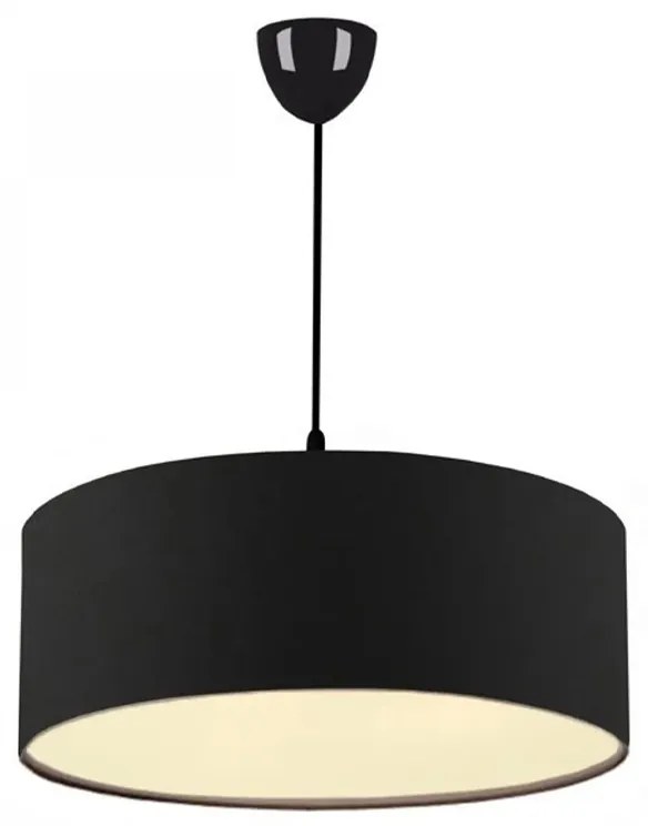 Φωτιστικό οροφής Monahan Megapap υφασμάτινο μονόφωτο χρώμα μαύρο 38x21x70εκ. - 0123788
