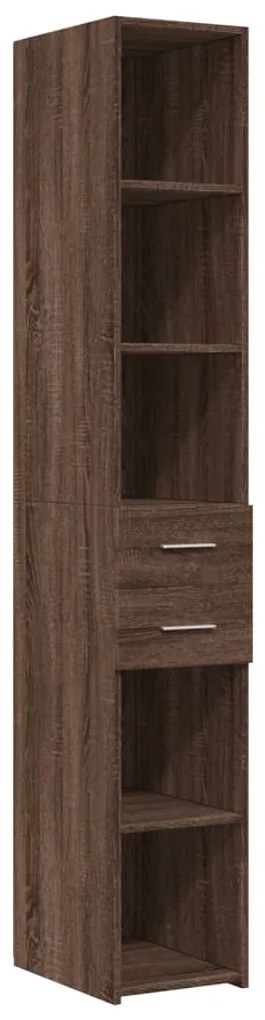 vidaXL Ντουλάπι Καφέ Δρυς 30x42,5x185 εκ. από Επεξεργασμένο Ξύλο