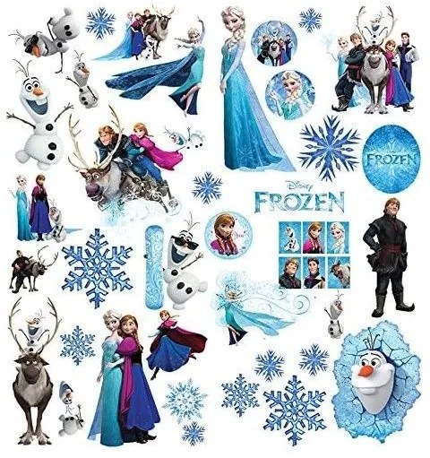 Αυτοκόλλητα Τοίχου Frozen με την Elsa Anna &amp; Olaf B07CZKHVTV B07CZKHVTV