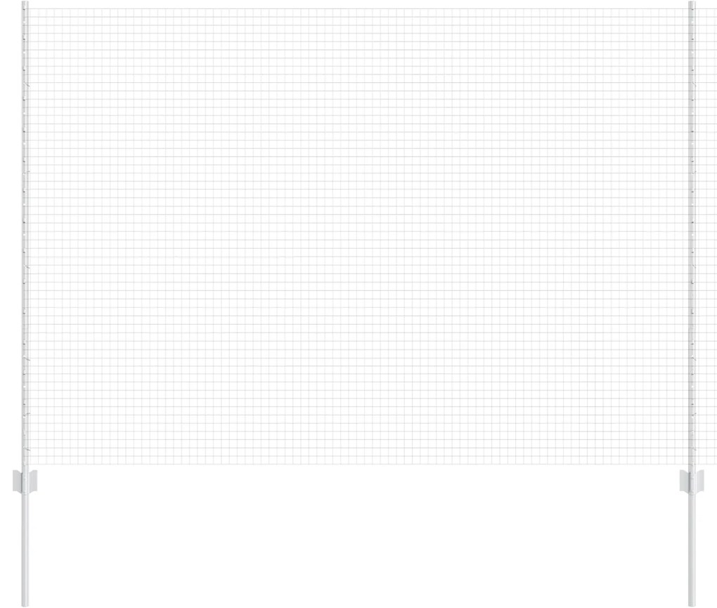 vidaXL Συγκολλημένο συρματόπλεγμα με 10 U Posts Ασημί 1.6x10 μ Ατσάλι