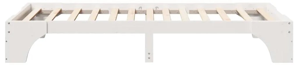 vidaXL Σκελετός Κρεβατιού Λευκό 80 x 200 cm Μασίφ ξύλο πεύκου