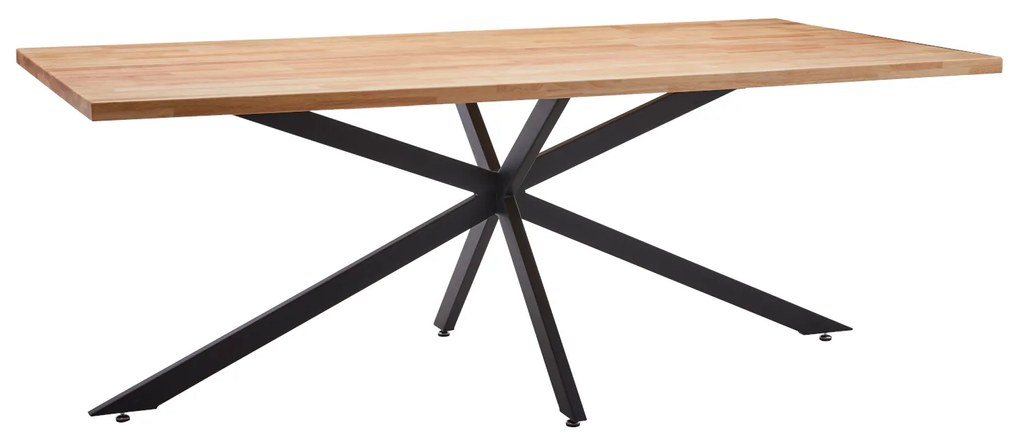 Τραπέζι Τραπεζαρίας ArteLibre DRYOPIS Φυσικό/Μαύρο Ξύλο/Μέταλλο 200x100x75cm