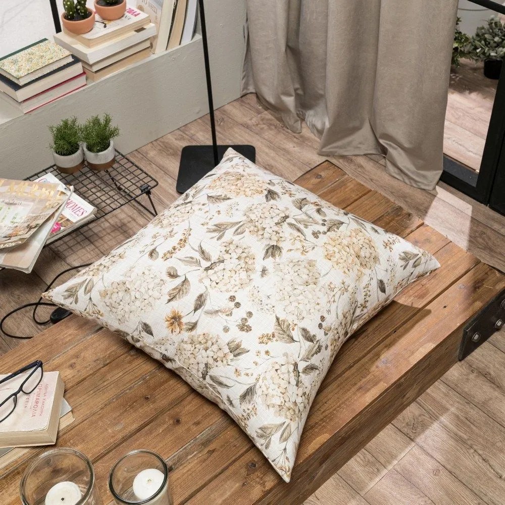 Μαξιλαροθήκη Διακοσμητική Puente Beige Teoran 65Χ65 Cotton-Polyester