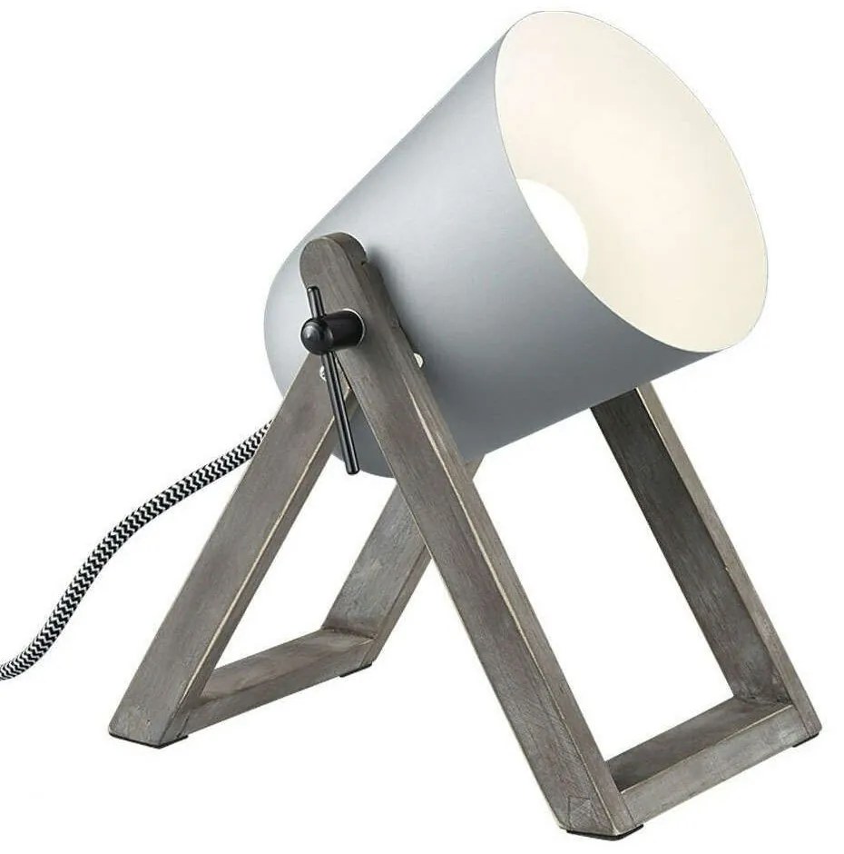 Φωτιστικό Επιτραπέζιο Marc R50721011 1xE27 25W 12x19x21cm Grey RL Lighting Wood