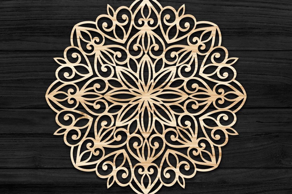 Intra απο ξύλο plywood 3mm-4mm πάχος Τρισδιάστατη Mandala Δίασταση 30x30 cm INTRAFABR-74273221