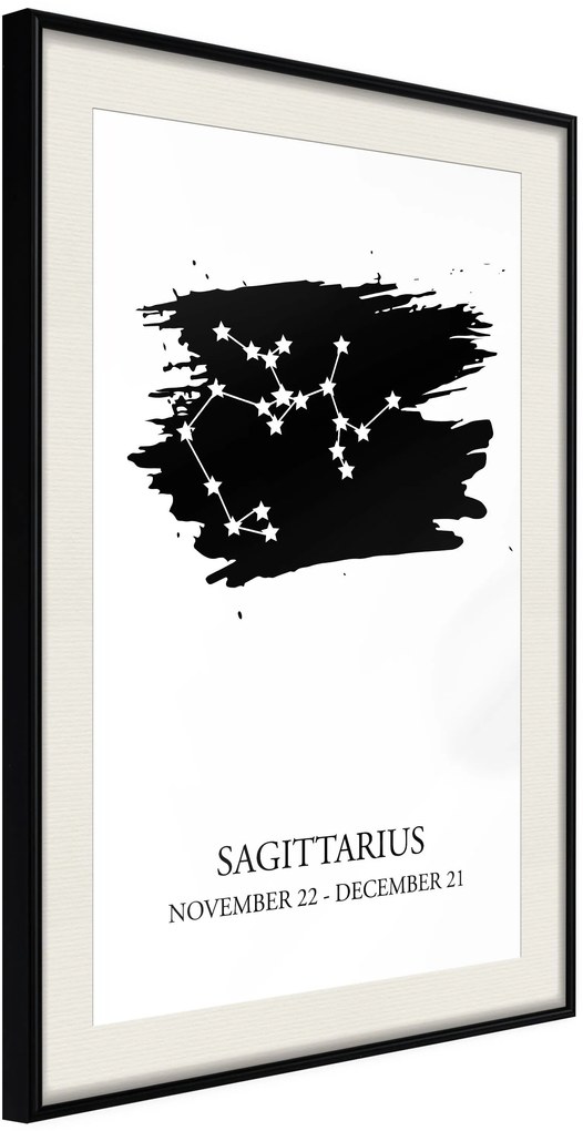 Αφίσα - Zodiac: Sagittarius I - 20x30 - Μαύρο - Με πασπαρτού