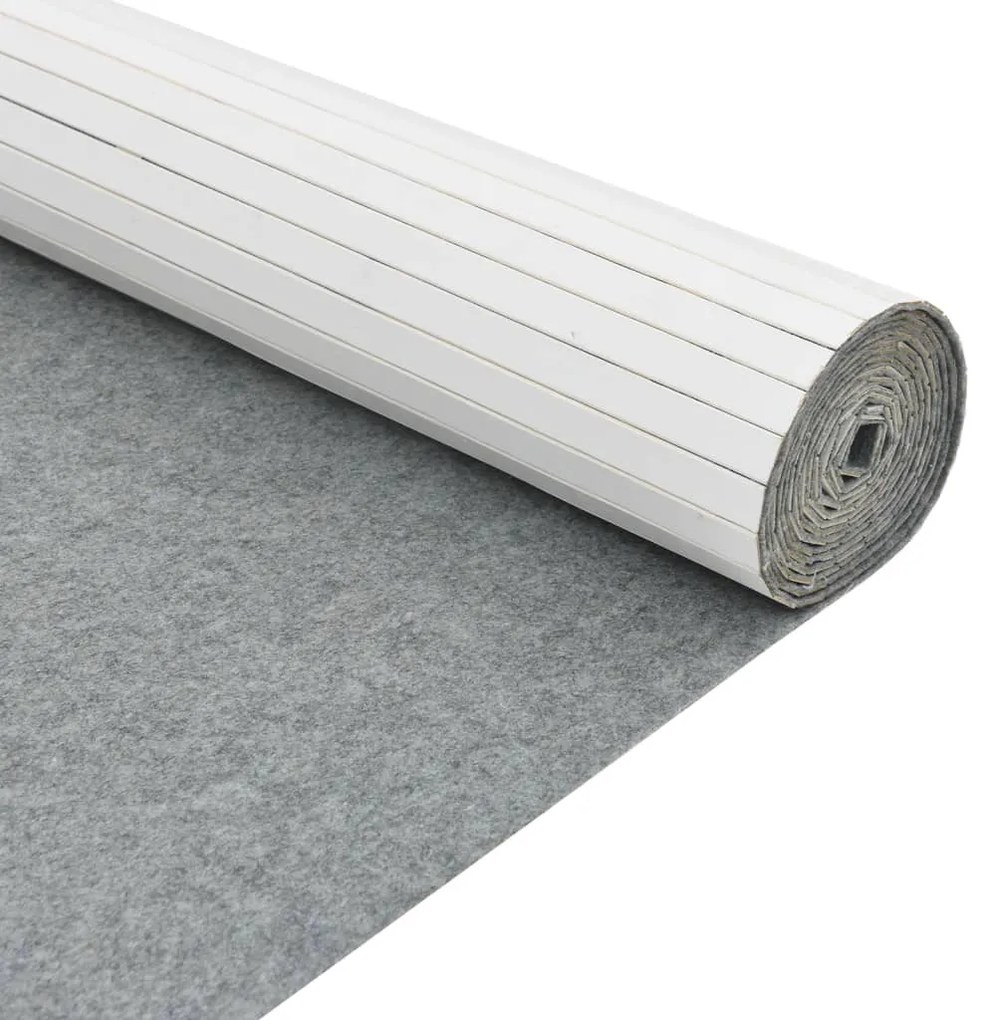 vidaXL Διαχωριστικό Δωματίου Λευκό 165 x 800 εκ. από Μπαμπού