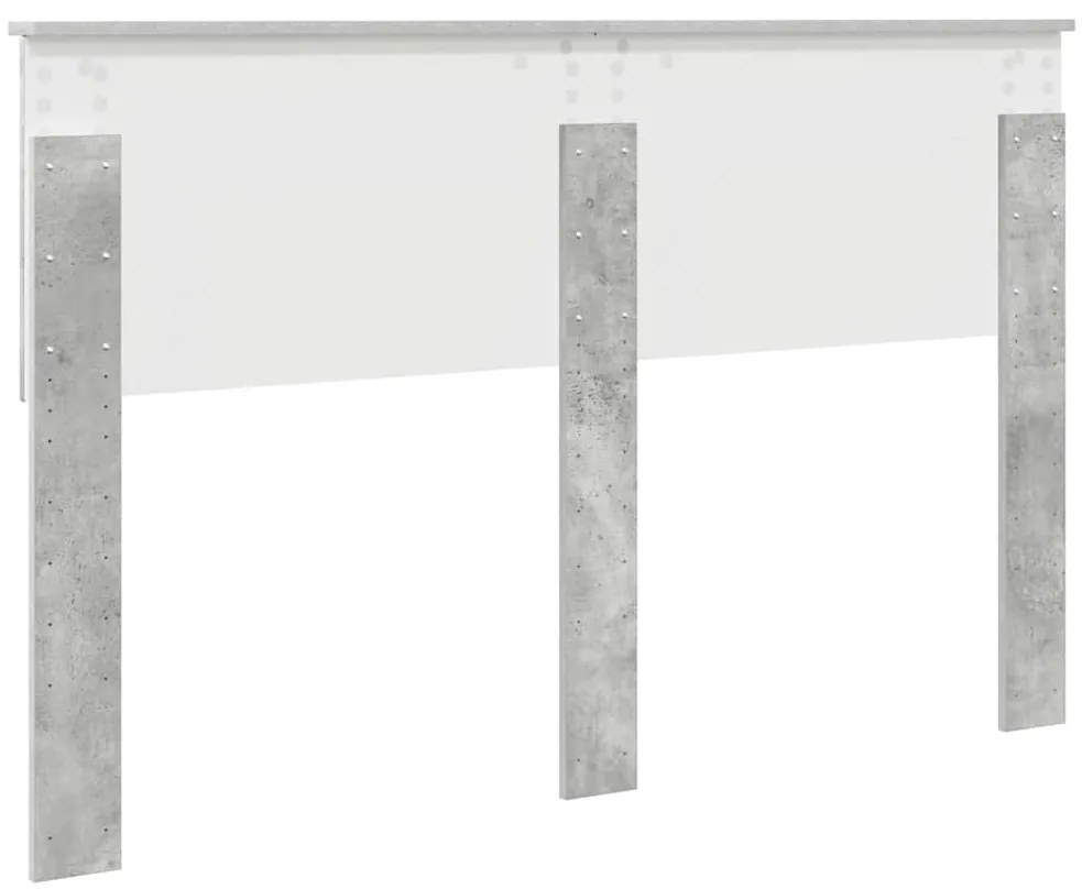 vidaXL Κεφαλάρι με κεφαλάρι Σκυρόδεμα Γκρι 160 cm Επεξεργασμένο ξύλο