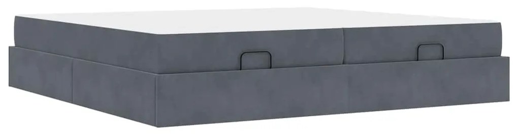vidaXL Σκελετός Κρεβατιού Σκούρο γκρι 200 x 200 cm Βελούδο