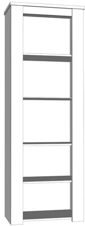 Βιτρίνα Kent VS Γκρί Δρύς - Λευκός Δρύς 68x36x195 εκ. 68x36x195 εκ.