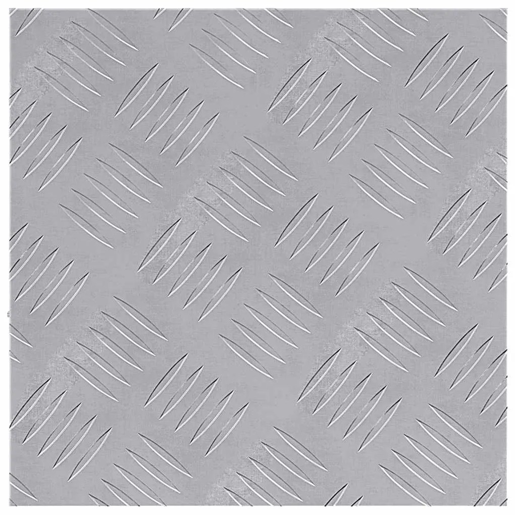 vidaXL Επιφάνειες Καρό 2 pcs Ασημί 30 x 30 cm Αλουμίνιο