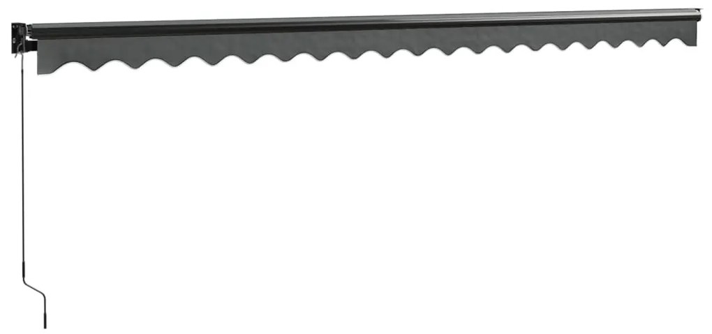 vidaXL Τέντα Πτυσσόμενη Ανθρακί 5 x 3 μ. Ύφασμα και Αλουμίνιο