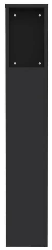 vidaXL Κεφαλάρι Με Αποθηκευτικό Χώρο Μαύρο 100 x 18,5 x 104,5 εκ.