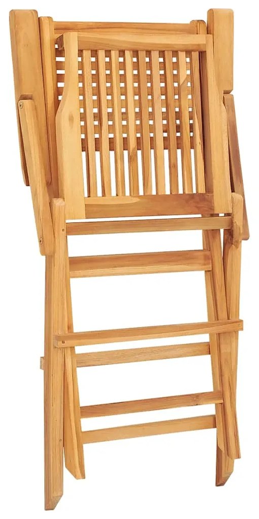 vidaXL Καρέκλες Κήπου Πτυσσόμενες 2 τεμ. 55x62x90 εκ. Μασίφ Ξύλο Teak