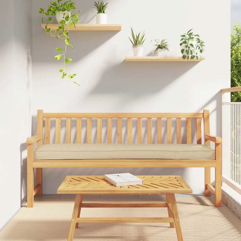 vidaXL Μαξιλάρι παλέτας Μπεζ 200 x 40 x 8 εκ. Ύφασμα Oxford