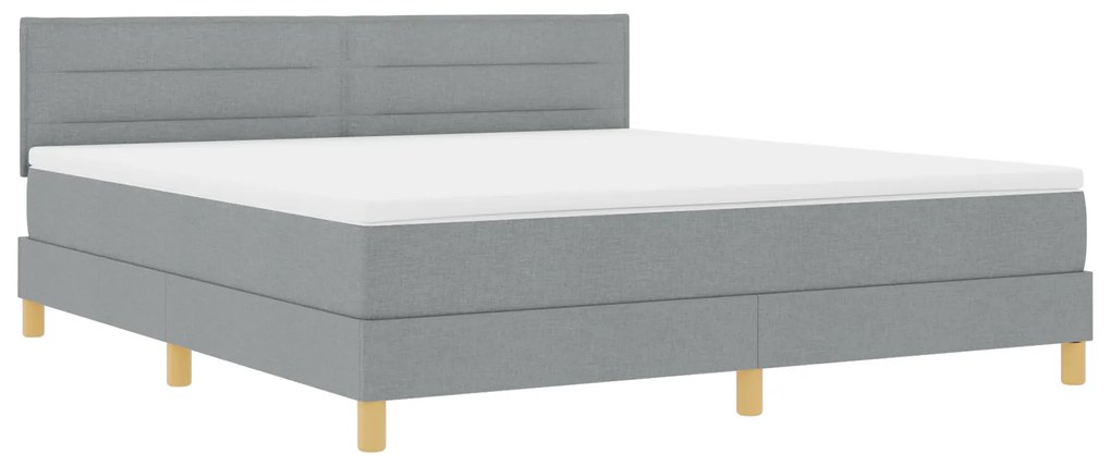 vidaXL Κρεβάτι με Σπαστή Βάση και Στρώμα Γκρι 180x200 εκ. Ύφασμα