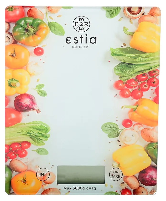 Estia 01-13301 Veggies Ψηφιακή Ζυγαριά Κουζίνας 1gr/5kg, Πολύχρωμη