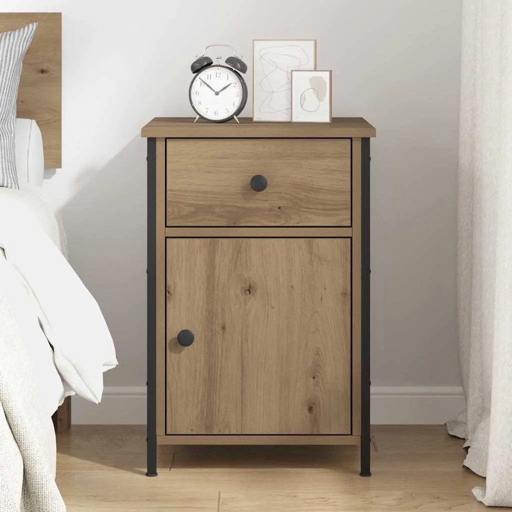 vidaXL Κομοδίνο artisan δρυς 40 x 42 x 60 εκ. Επεξεργασμένο ξύλο