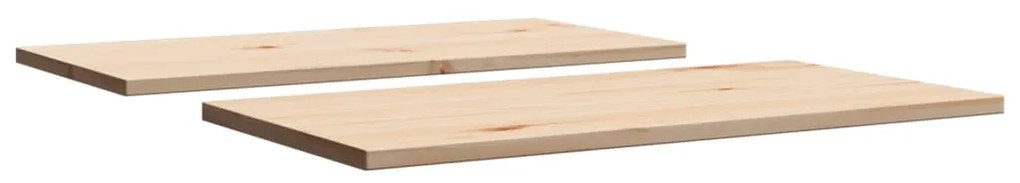 Επιφάνειες Τραπεζιού Ορθογώνιες 2 τεμ. 70x35x1,7 εκ Μασίφ Πεύκο - Καφέ
