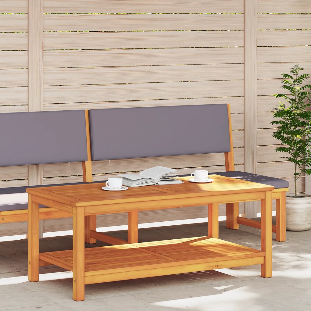 vidaXL Τραπεζάκι καφέ 110x55x45 εκ. Μασίφ ξύλο ακακίας