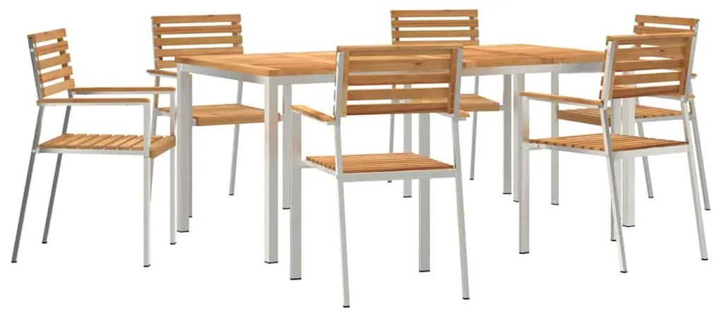 vidaXL Σέτ φαγητού για κήπο 7 pcs