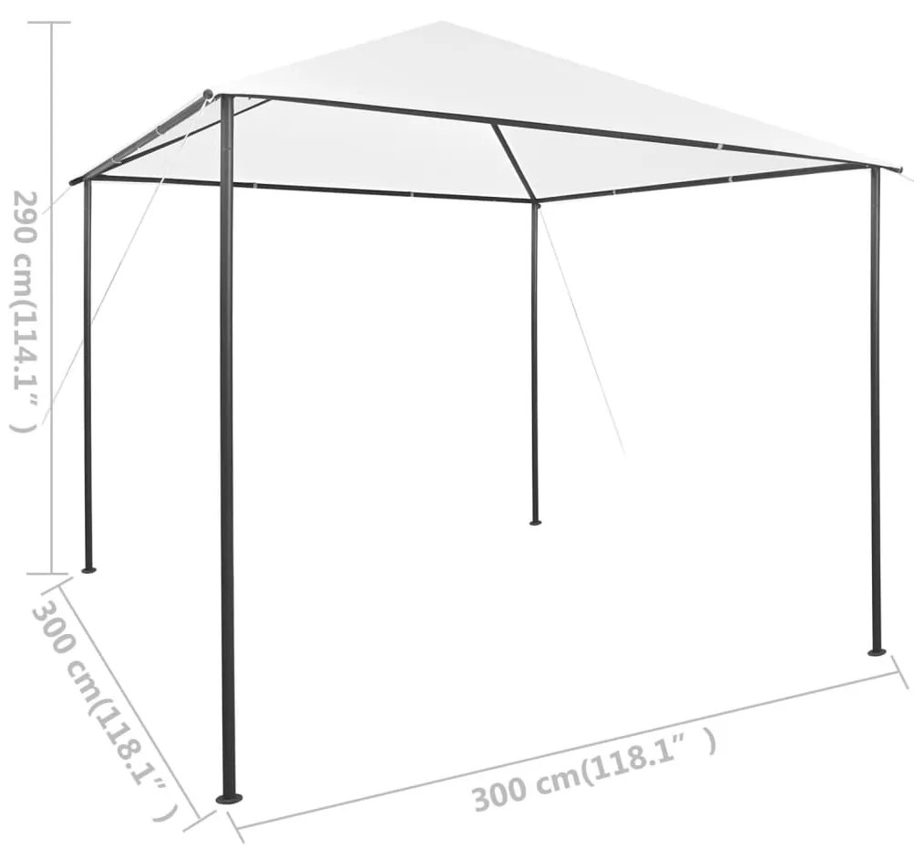 Κιόσκι Λευκό 3 x 3 x 2,9 μ. 180 γρ./μ² - Λευκό