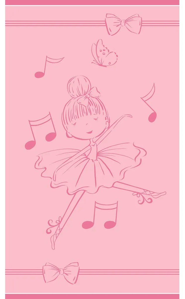 Πετσέτα Θαλάσσης Βαμβακερή Velour Pink 70x120εκ. Dancing Melinen 20004884