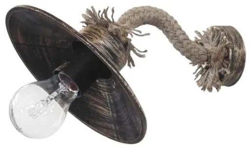 Απλίκα Φωτιστικό Τοίχου PETRA  UT-160AP ROPE UT-Μπρονζέ 31-0578 Heronia-31-0578-Μπρονζέ 31-0578