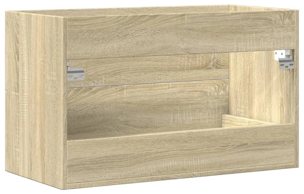 vidaXL Ντουλάπι Νιπτήρα Όψη Παλαιού Ξύλου 80x38,5x48 εκ. Επεξ. Ξύλο