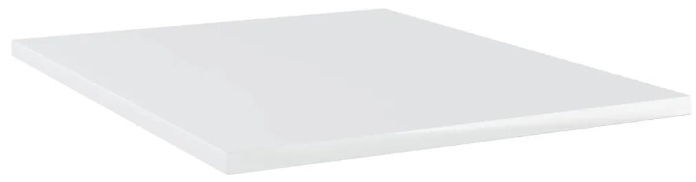 vidaXL Ράφια Βιβλιοθήκης 4 τεμ. Γυαλ. Λευκό 40x50x1,5 εκ. Μοριοσανίδα