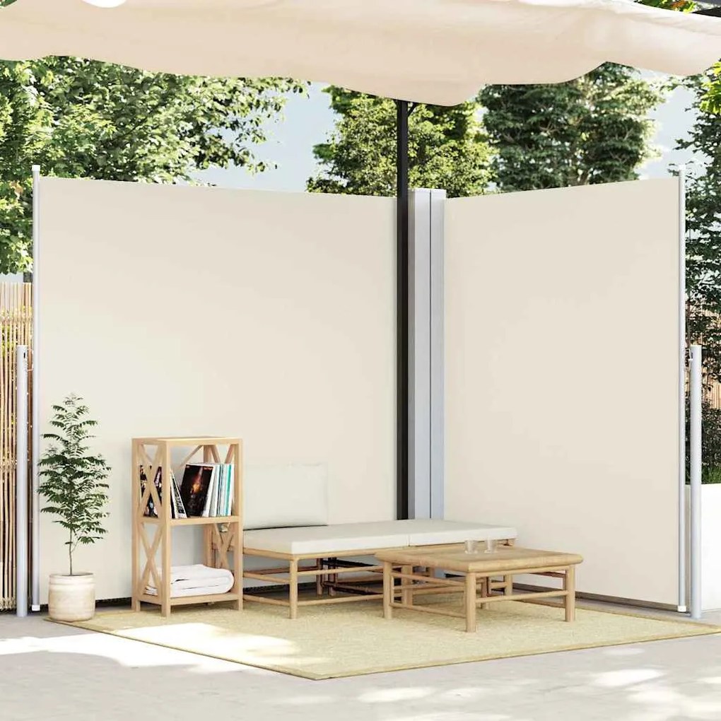 vidaXL Σκίαστρο Πλαϊνό Συρόμενο Κρεμ 200 x 600 εκ.