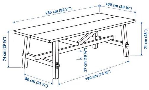 MOCKELBY/NORRARYD τραπέζι και 6 καρέκλες 591.614.92