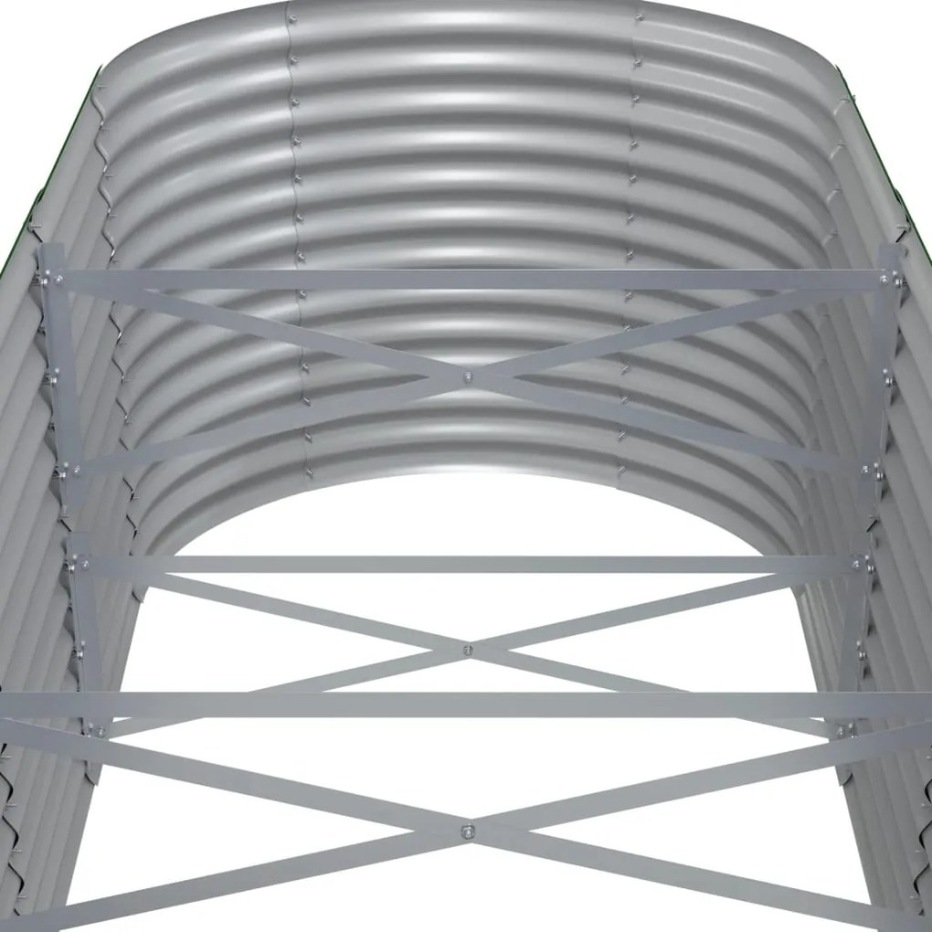 vidaXL Ζαρντινιέρα Πράσινη 620x80x68 εκ Ατσάλι με Ηλεκτρ. Βαφή Πούδρας