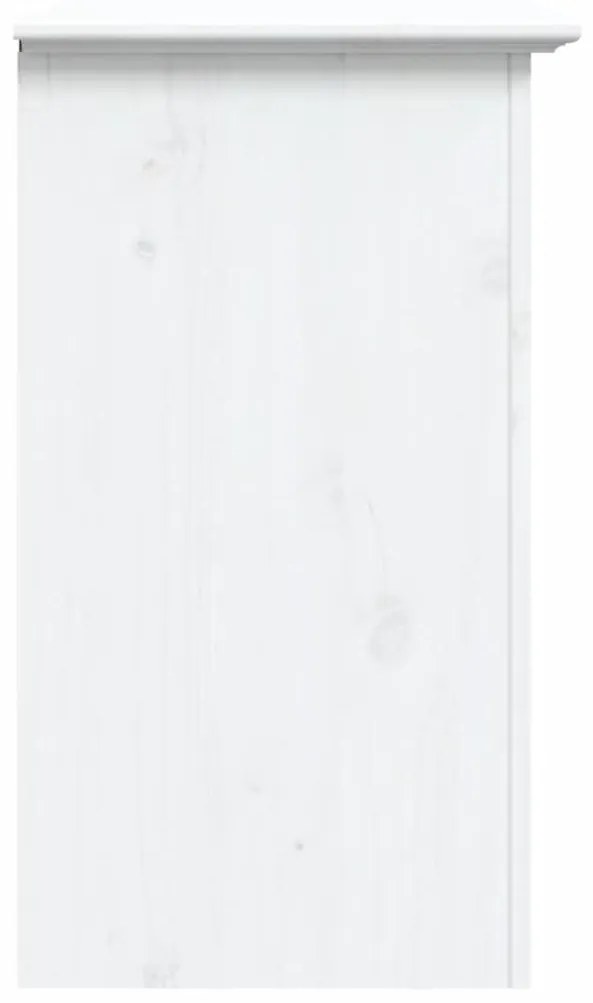 Κομοδίνο BODO Λευκό 53 x 38,5 x 66 εκ. από Μασίφ Ξύλο Πεύκου - Λευκό