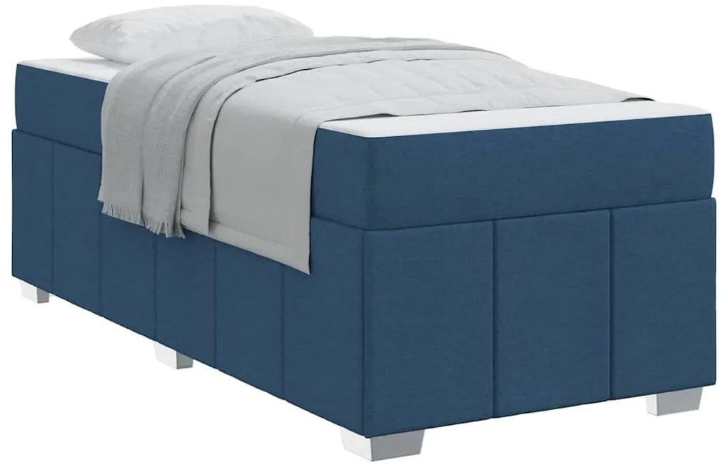 vidaXL Σκελετός Κρεβατιού Μπλε 120 x 190 cm ύφασμα