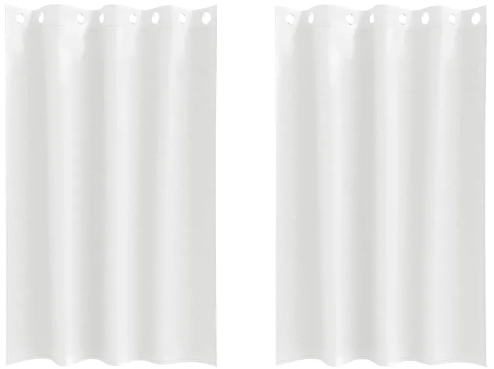 vidaXL Κουρτίνες 2 pcs Καθαρό Λευκό 175x140εκ. Πολυεστέρας