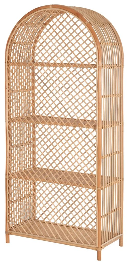 ΒΙΒΛΙΟΘΗΚΗ  ΑΠΟ ΦΥΣΙΚΟ RATTAN ΣΕ ΦΥΣΙΚΟ ΧΡΩΜΑ 80x40x182Υεκ.