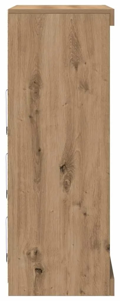 vidaXL Πλευρικό Τραπέζι LED Artisan Oak 41 x 37 x 100 εκ