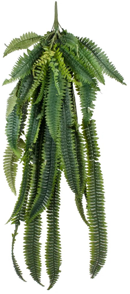 GloboStar® Artificial Garden FERN HANGING BRANCH 20247 Τεχνητό Διακοσμητικό Κρεμαστό Φυτό Φτέρη Υ120cm