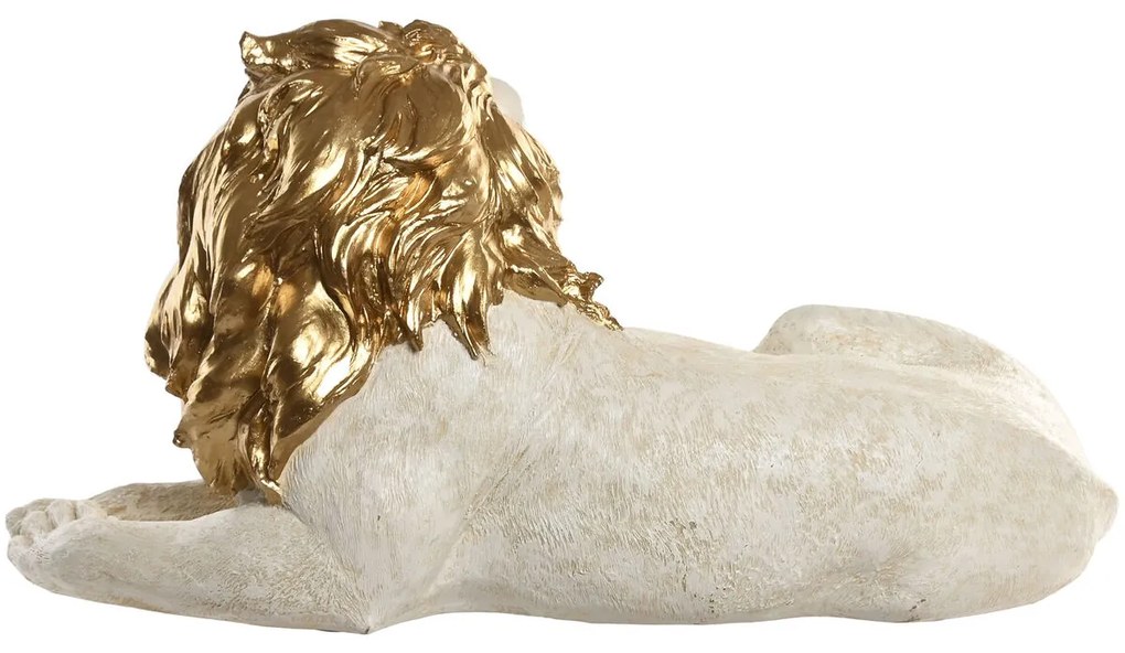Διακοσμητική Φιγούρα Home ESPRIT Λευκό Χρυσό Λέων 80 x 36 x 39 cm