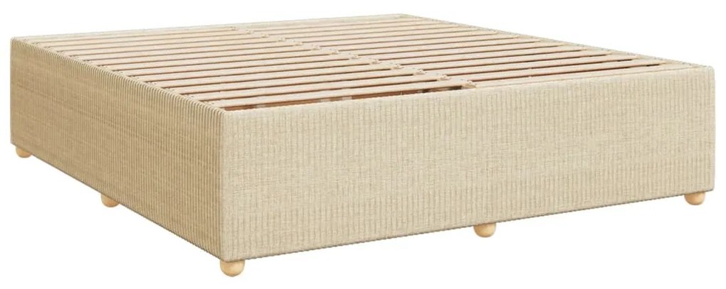 ΚΡΕΒΑΤΙ BOXSPRING ΜΕ ΣΤΡΩΜΑ ΚΡΕΜ 180X200 ΕΚ. ΥΦΑΣΜΑΤΙΝΟ 3287533