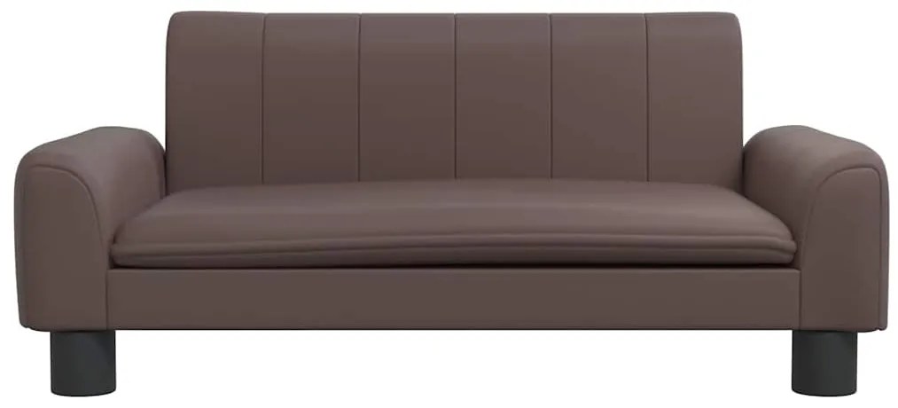 vidaXL Καναπές Παιδικός Καφέ 70 x 45 x 30 εκ. από Συνθετικό Δέρμα