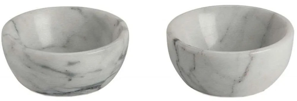 Ντιπάκια (Σετ 2Τμχ) AH-MS24138 Φ7x3cm Marble White Andrea House Marble